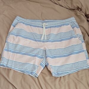 George Blue, White and Pink Striped Shorts